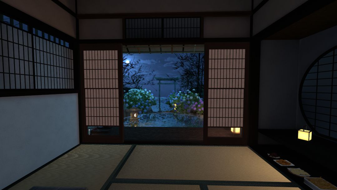 VRChatワールド紹介 紫陽花のなか、 -Amid the Hydrangeas‚- 1