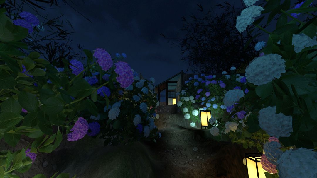 VRChatワールド紹介 紫陽花のなか、 -Amid the Hydrangeas‚- 3