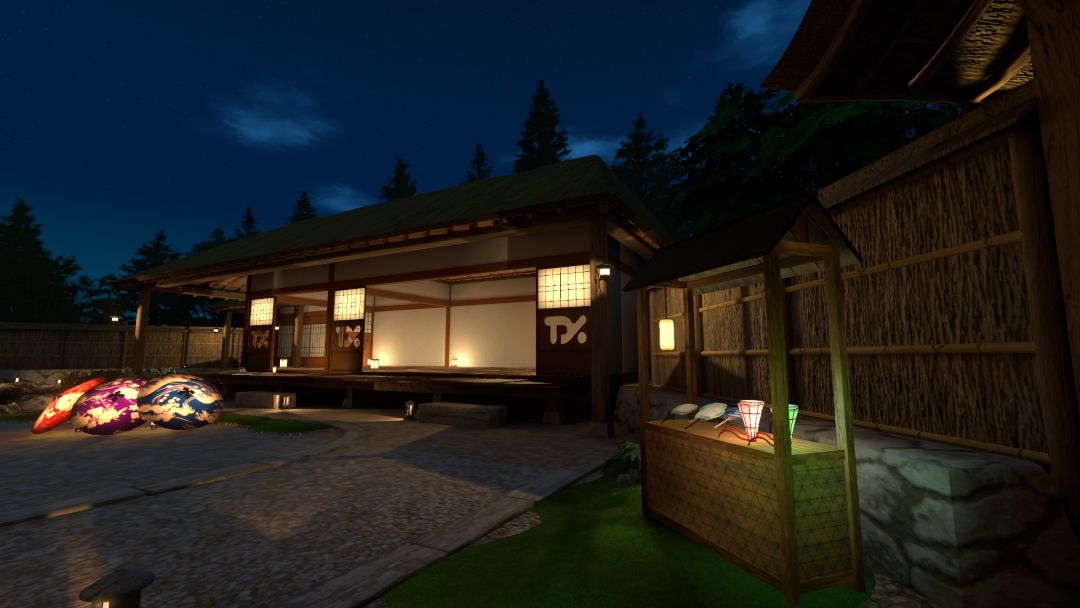 VRChatワールド紹介 Kimonowa Japanese Garden on a Summer Night World 2