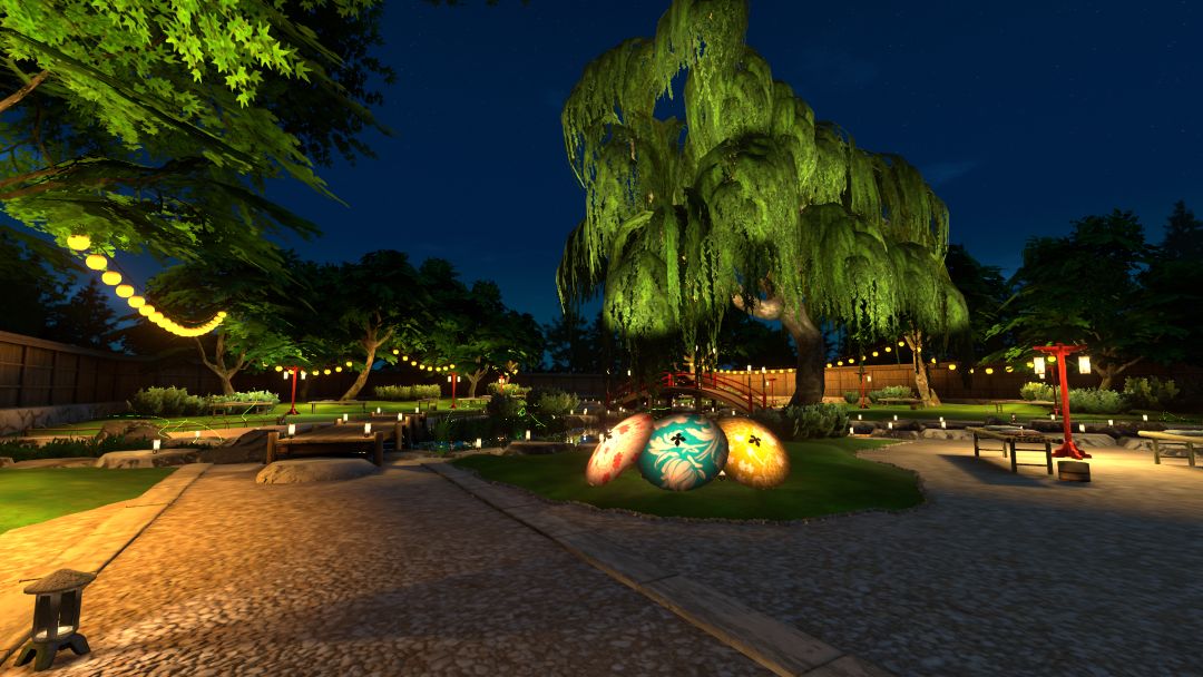 VRChatワールド紹介 Kimonowa Japanese Garden on a Summer Night World 3