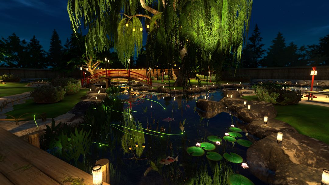 VRChatワールド紹介 Kimonowa Japanese Garden on a Summer Night World 4
