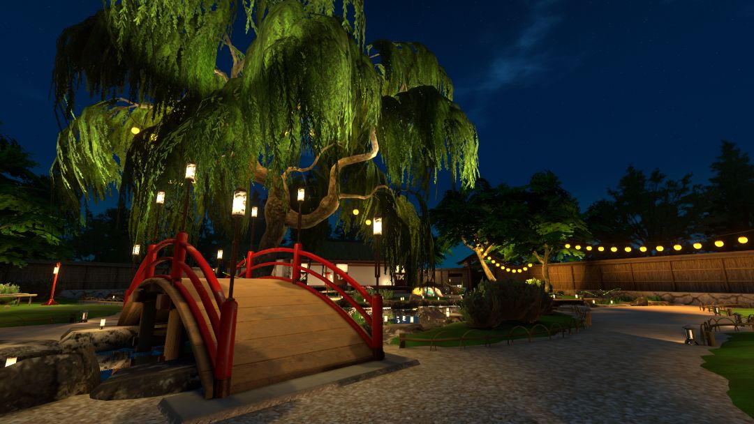 VRChatワールド紹介 Kimonowa Japanese Garden on a Summer Night World 5