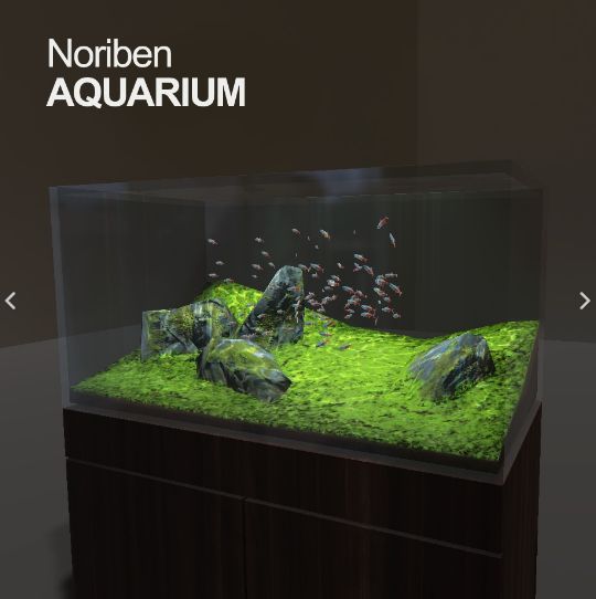 Noriben AQUARIUM（魚パーティクルと餌やり機能付きアクアリウムセット）