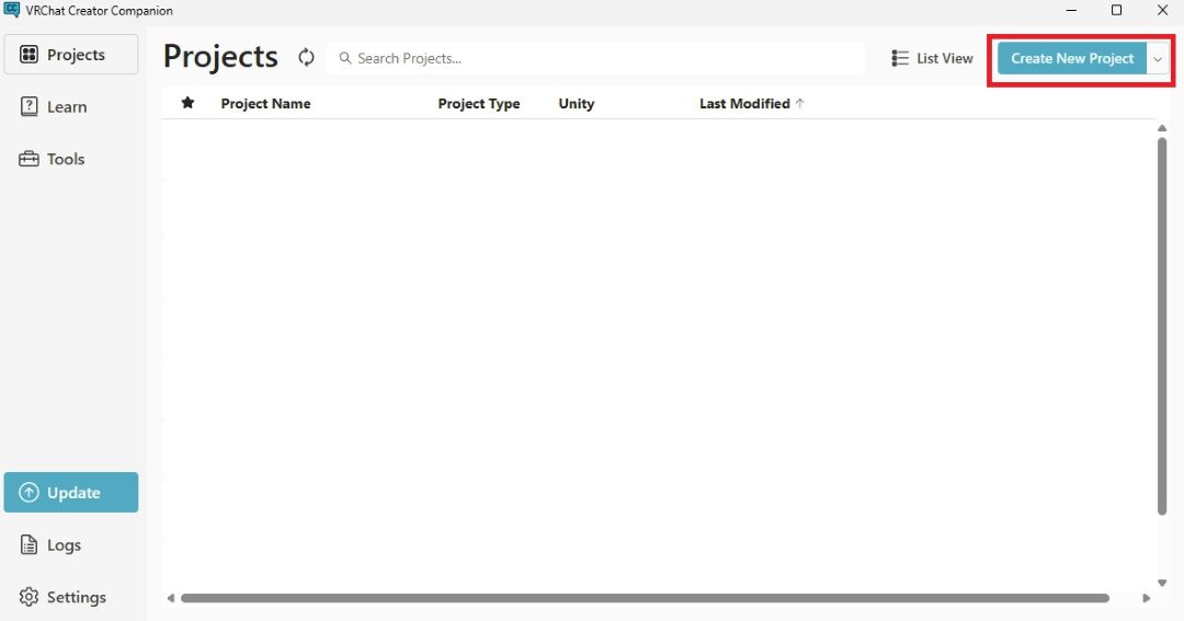 Unity Create New Project
