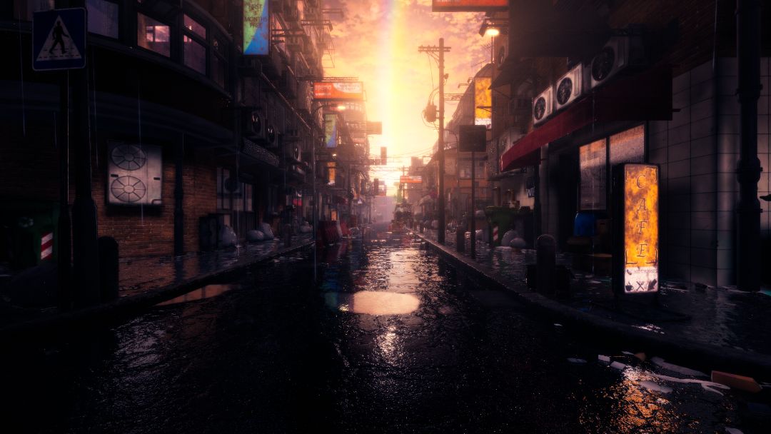 VRChatワールド紹介 小雨のあの日-A drizzly day 1